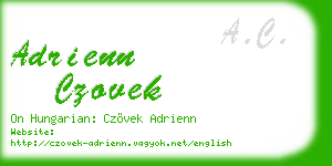 adrienn czovek business card