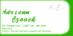 adrienn czovek business card